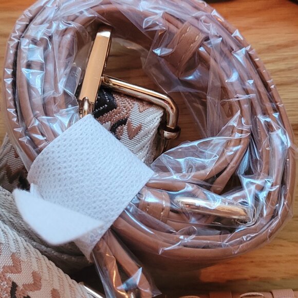 Ahdorned Woven Vegan Leather Handbag Light Brown - Picture 9 of 9